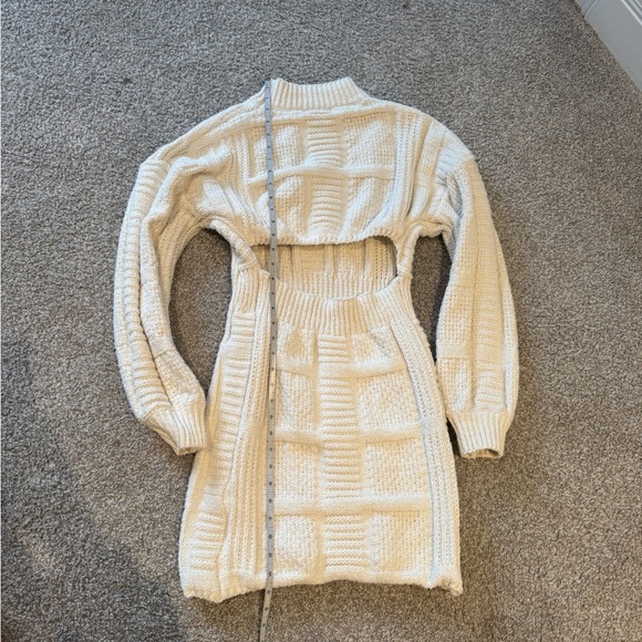Lulu's Cream Knit Mini Dress - Picture 7 of 7